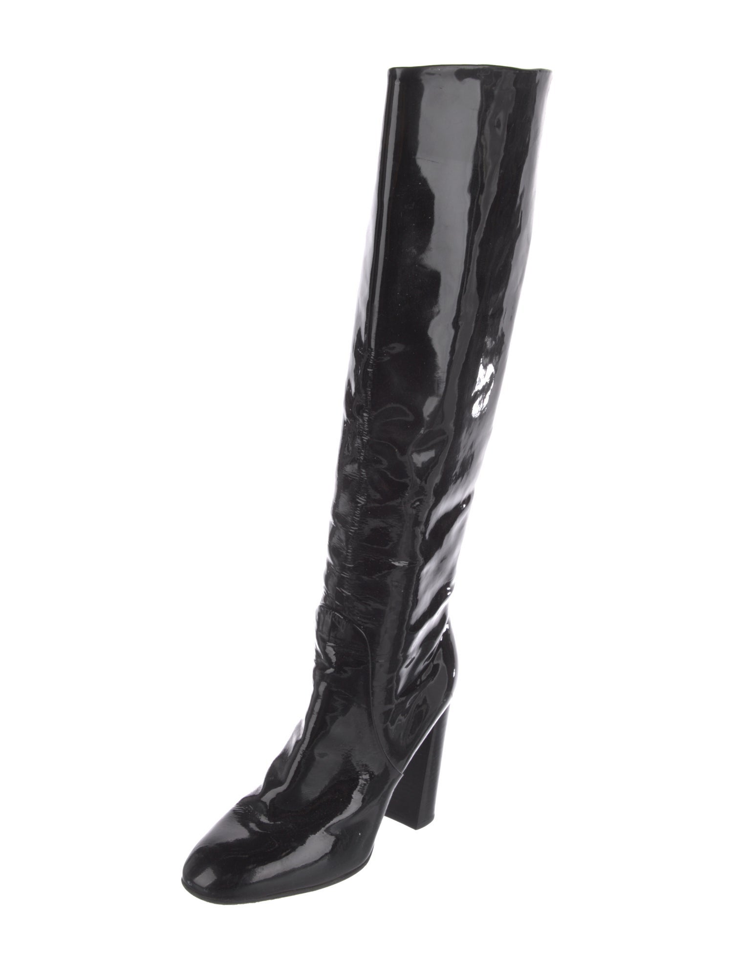 Bottega Veneta Patent Leather Lace-Up Boots
