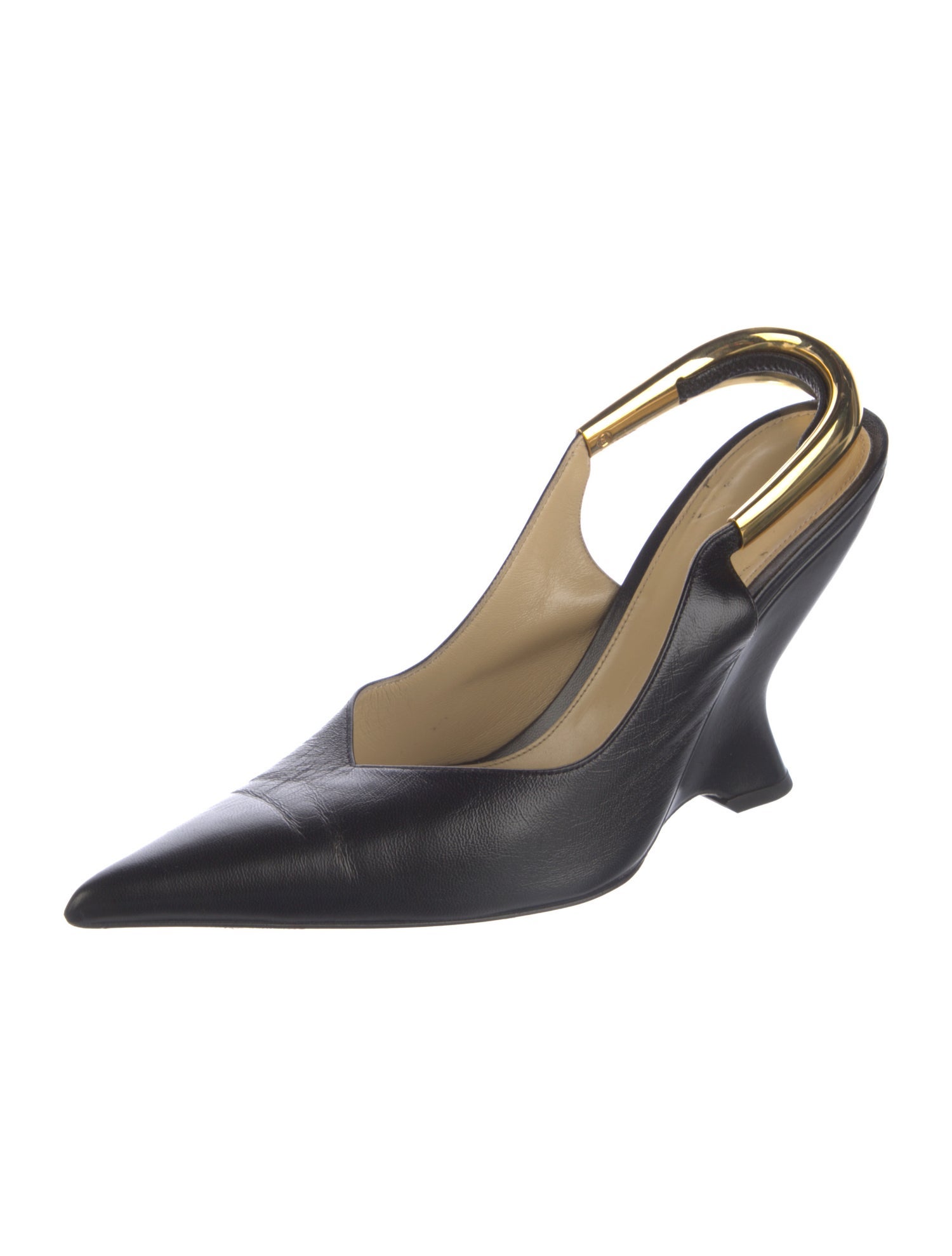 Bottega Veneta Leather Slingback Pumps