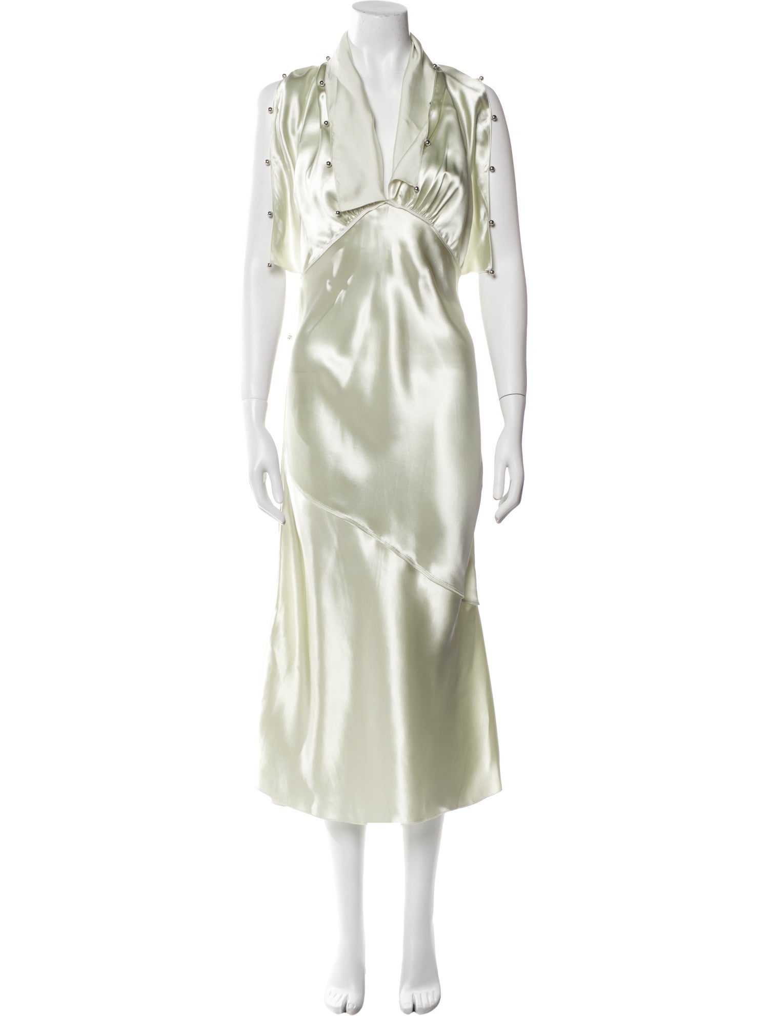 Bottega Veneta Tie Neck Long Dress