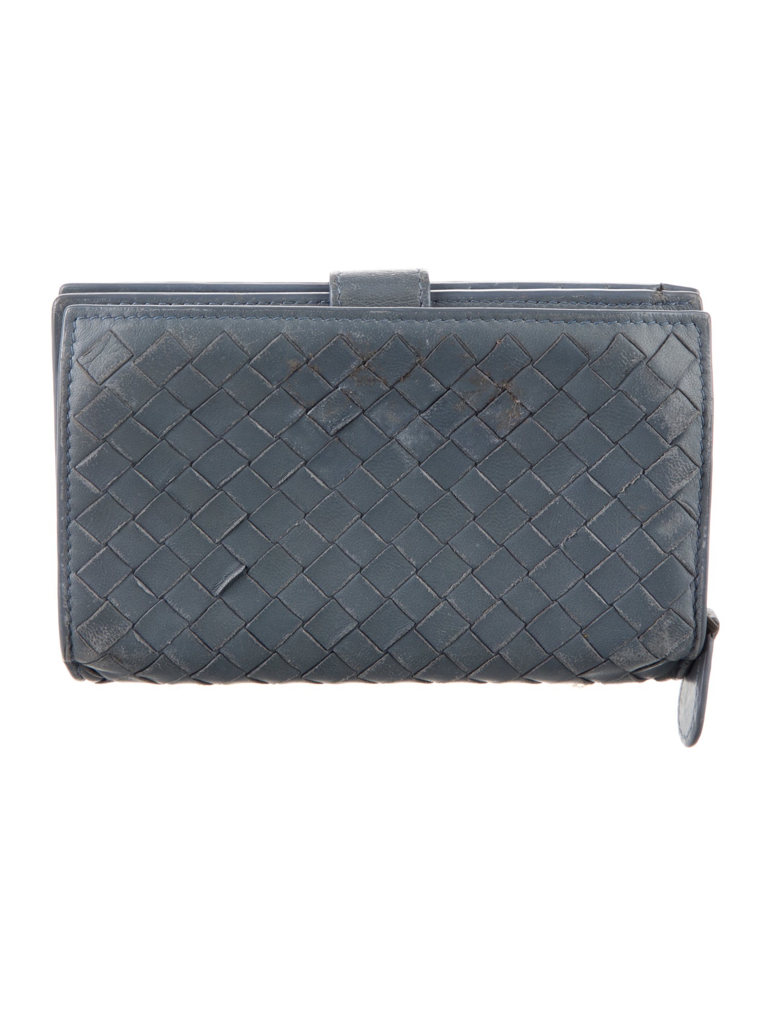 Bottega Veneta Vintage Intrecciato Weave Compact Wallet