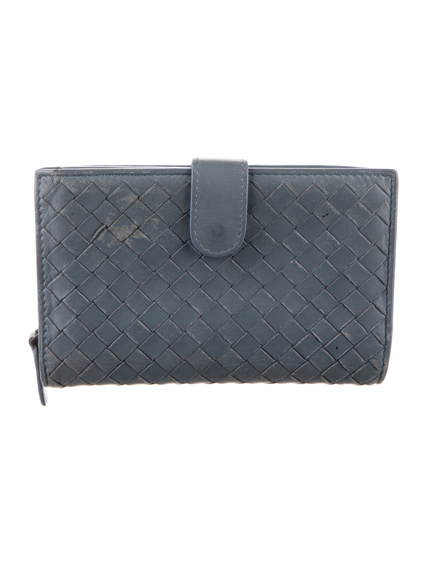 Bottega Veneta Vintage Intrecciato Weave Compact Wallet