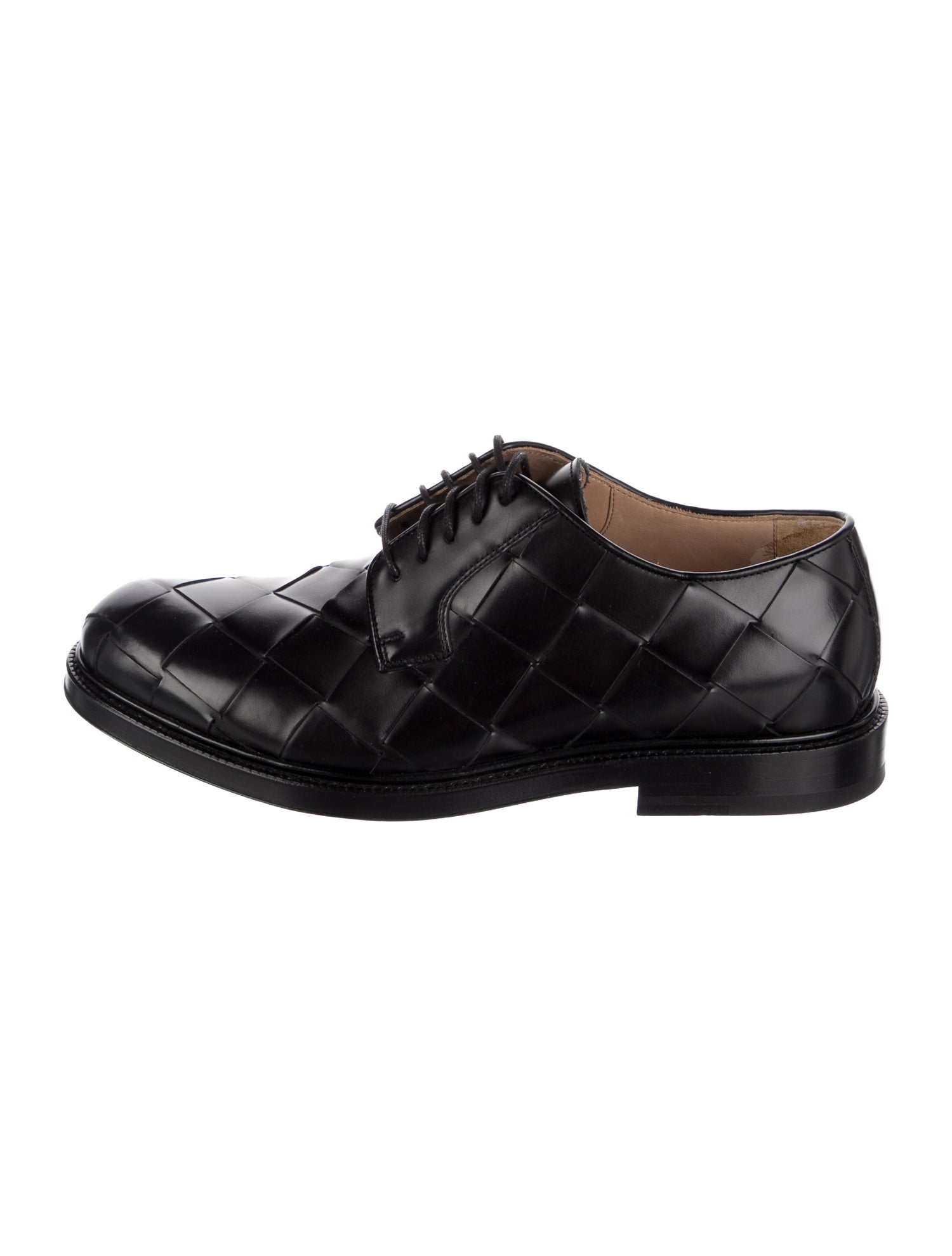 Bottega Veneta Intrecciato Weave Leather Derby Shoes