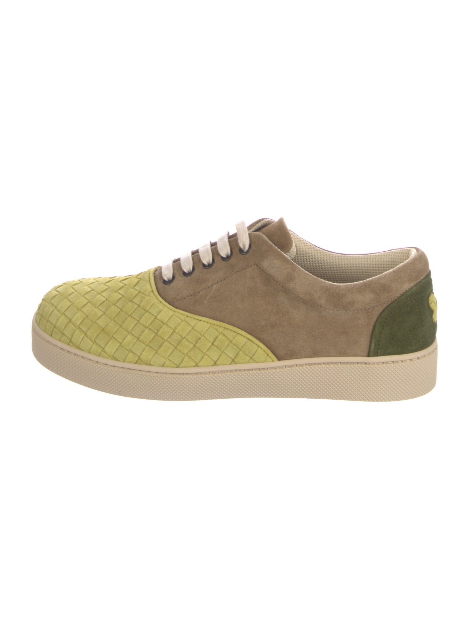 Bottega Veneta Intrecciato Weave Suede Sneakers