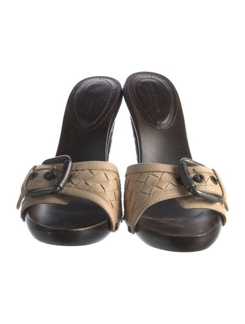 Bottega Veneta Intrecciato Weave Leather Slides