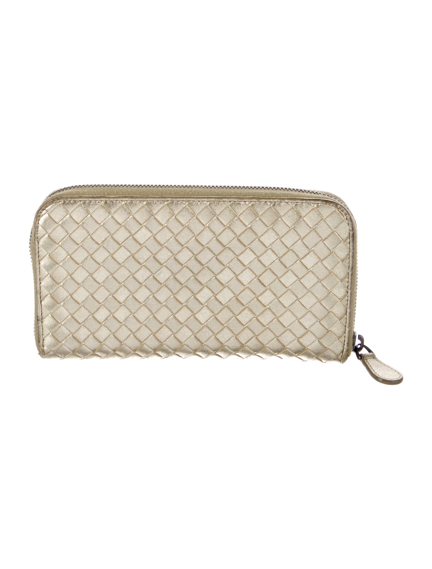 Bottega Veneta Intrecciato Weave Leather Continental Wallet