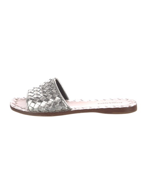 Bottega Veneta Intrecciato Weave Leather Slides