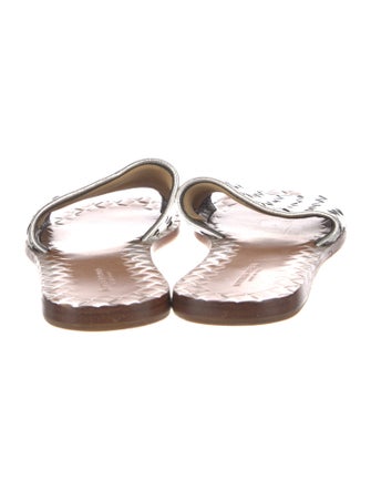 Bottega Veneta Intrecciato Weave Leather Slides
