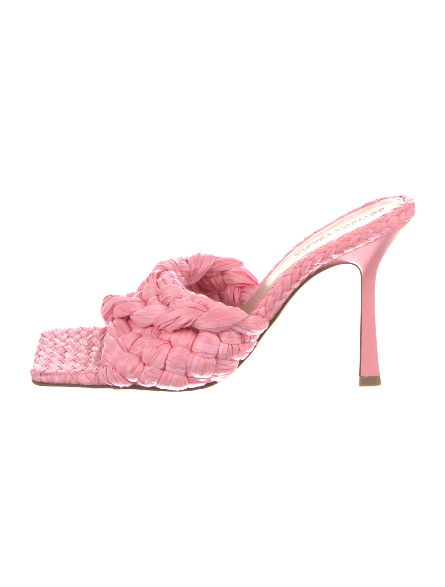 Bottega Veneta Intrecciato Weave Raffia Slides