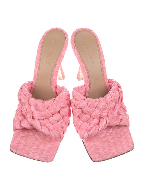 Bottega Veneta Intrecciato Weave Raffia Slides