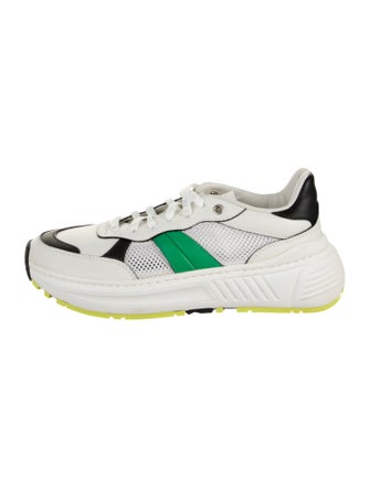 Bottega Veneta Leather Colorblock Pattern Chunky Sneakers