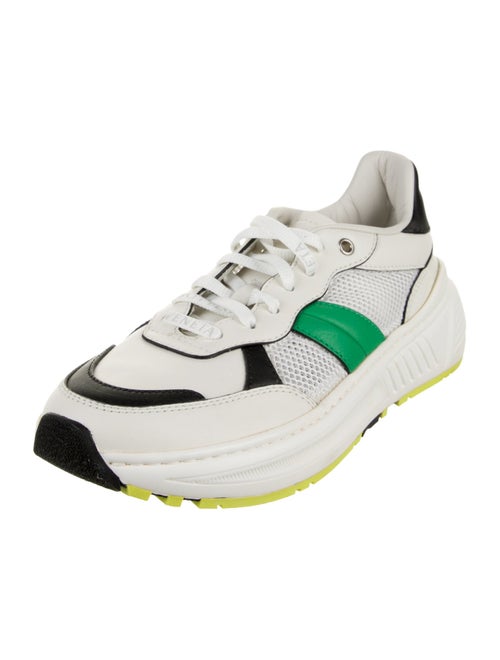 Bottega Veneta Leather Colorblock Pattern Chunky Sneakers