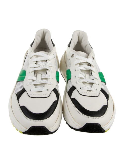 Bottega Veneta Leather Colorblock Pattern Chunky Sneakers