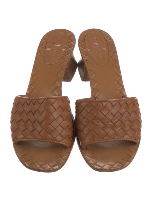 Bottega Veneta Intrecciato Weave Leather Slides