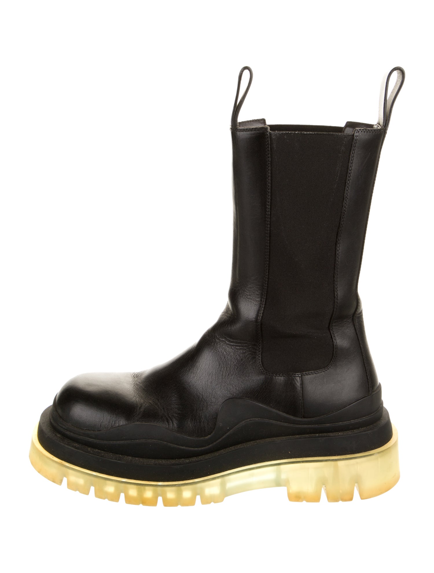 Bottega Veneta Tire Lug Sole Boot Leather Chelsea Boots