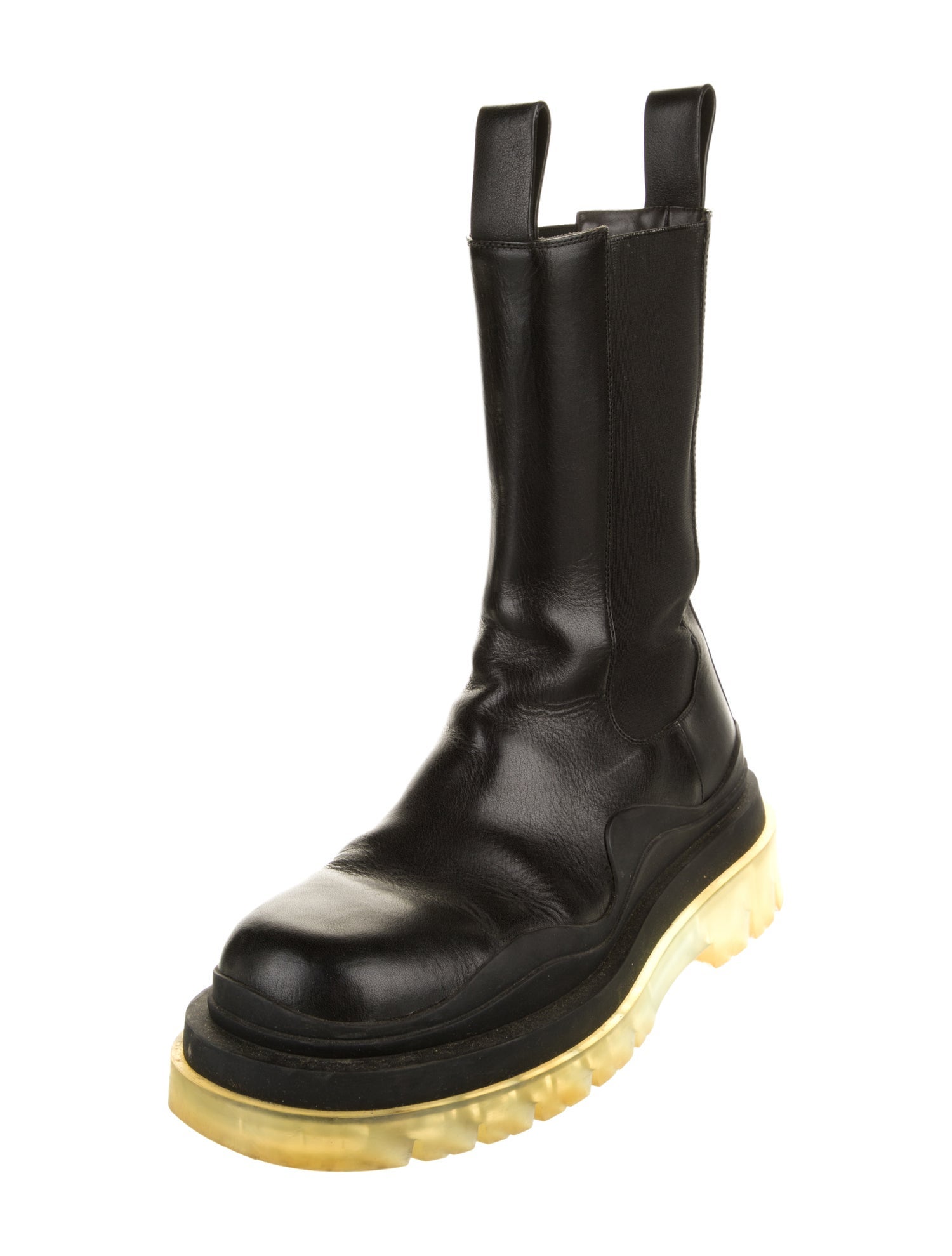 Bottega Veneta Tire Lug Sole Boot Leather Chelsea Boots