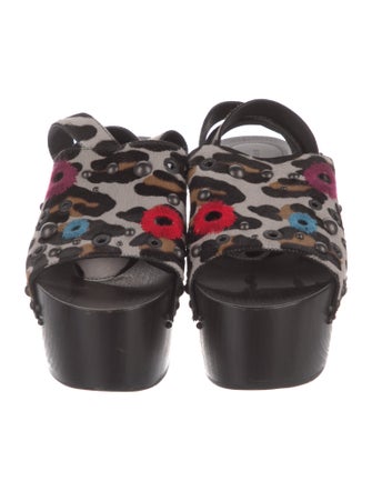 Bottega Veneta Ponyhair Printed Sandals