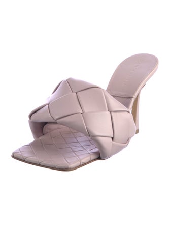 Bottega Veneta Intrecciato Weave Leather Slides