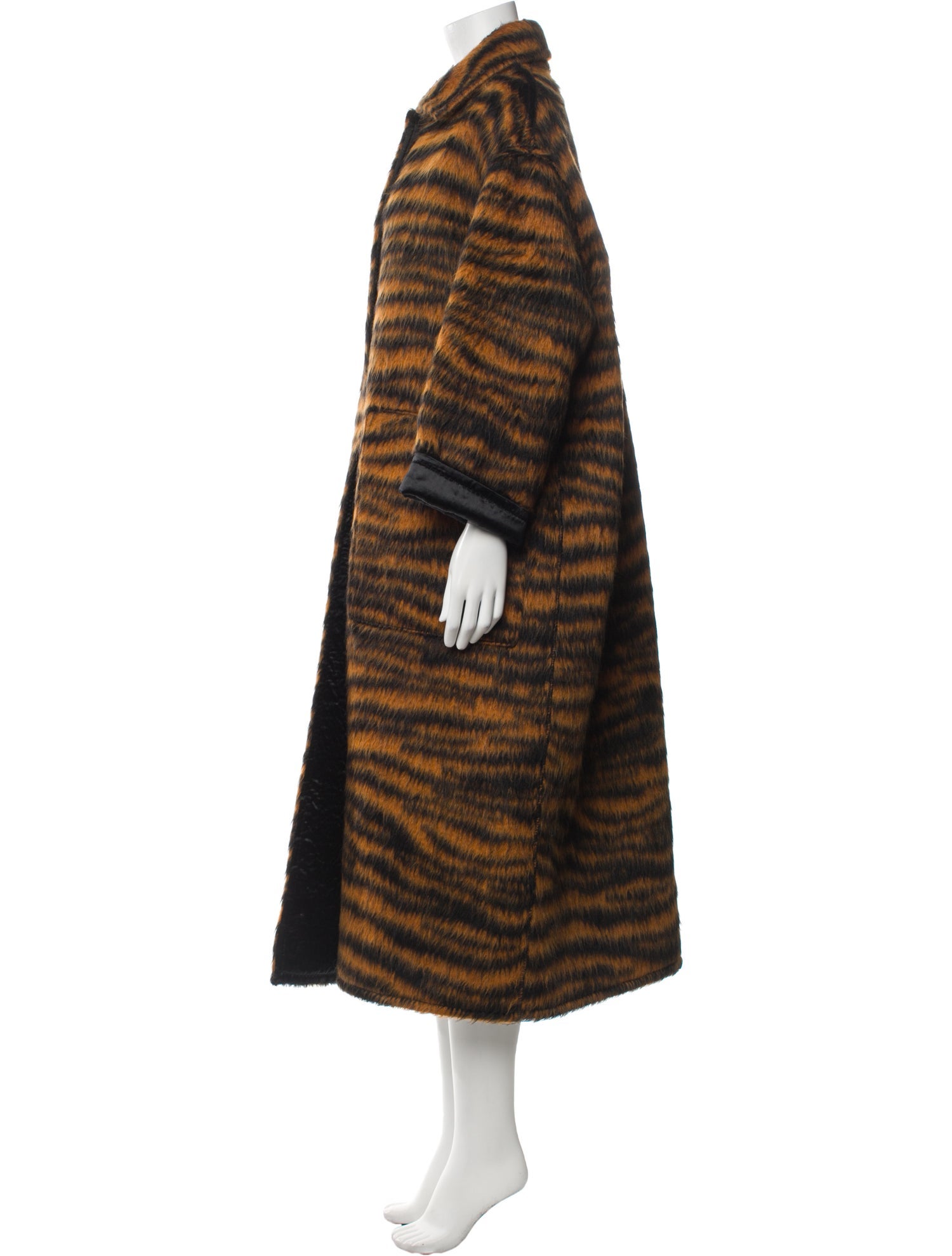 Bottega Veneta Animal Print Fur Coat