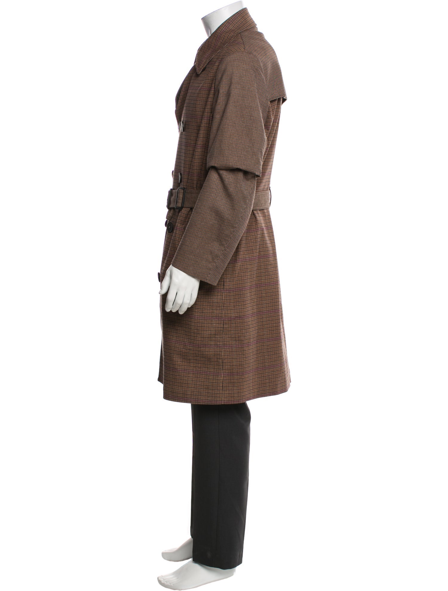 Bottega Veneta Houndstooth Print Trench Coat