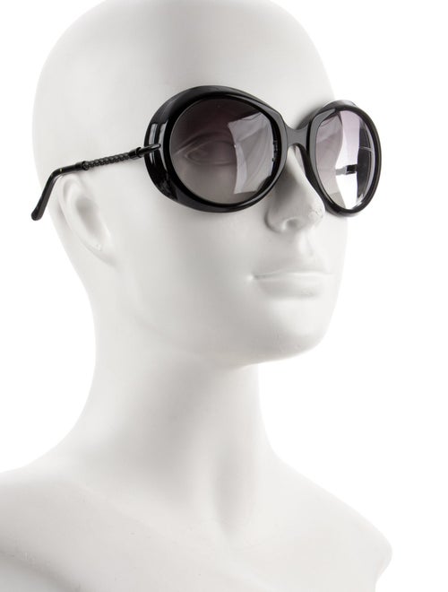 Bottega Veneta Intrecciato Weave Oversize Sunglasses