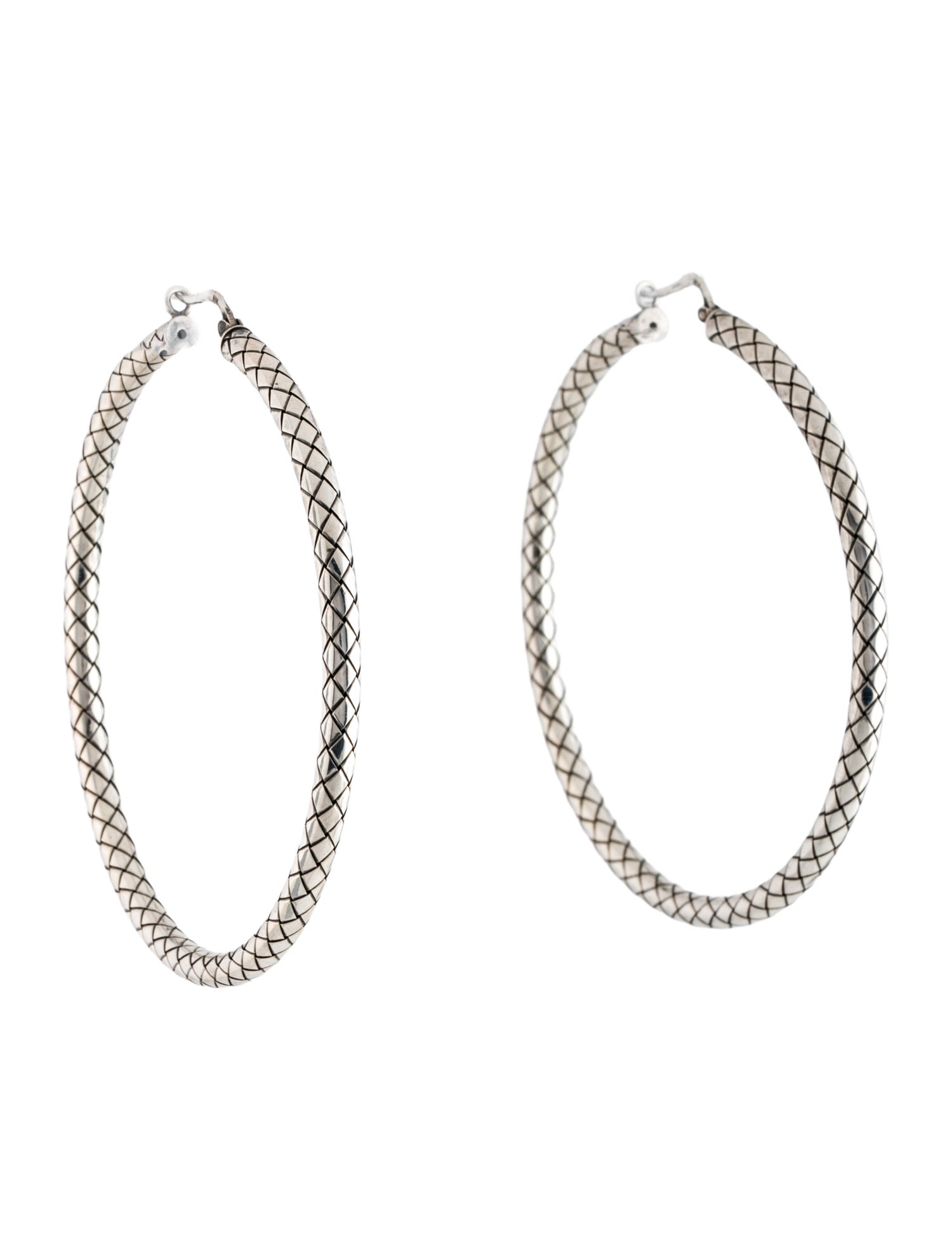 Bottega Veneta Intrecciato Hoop Earrings