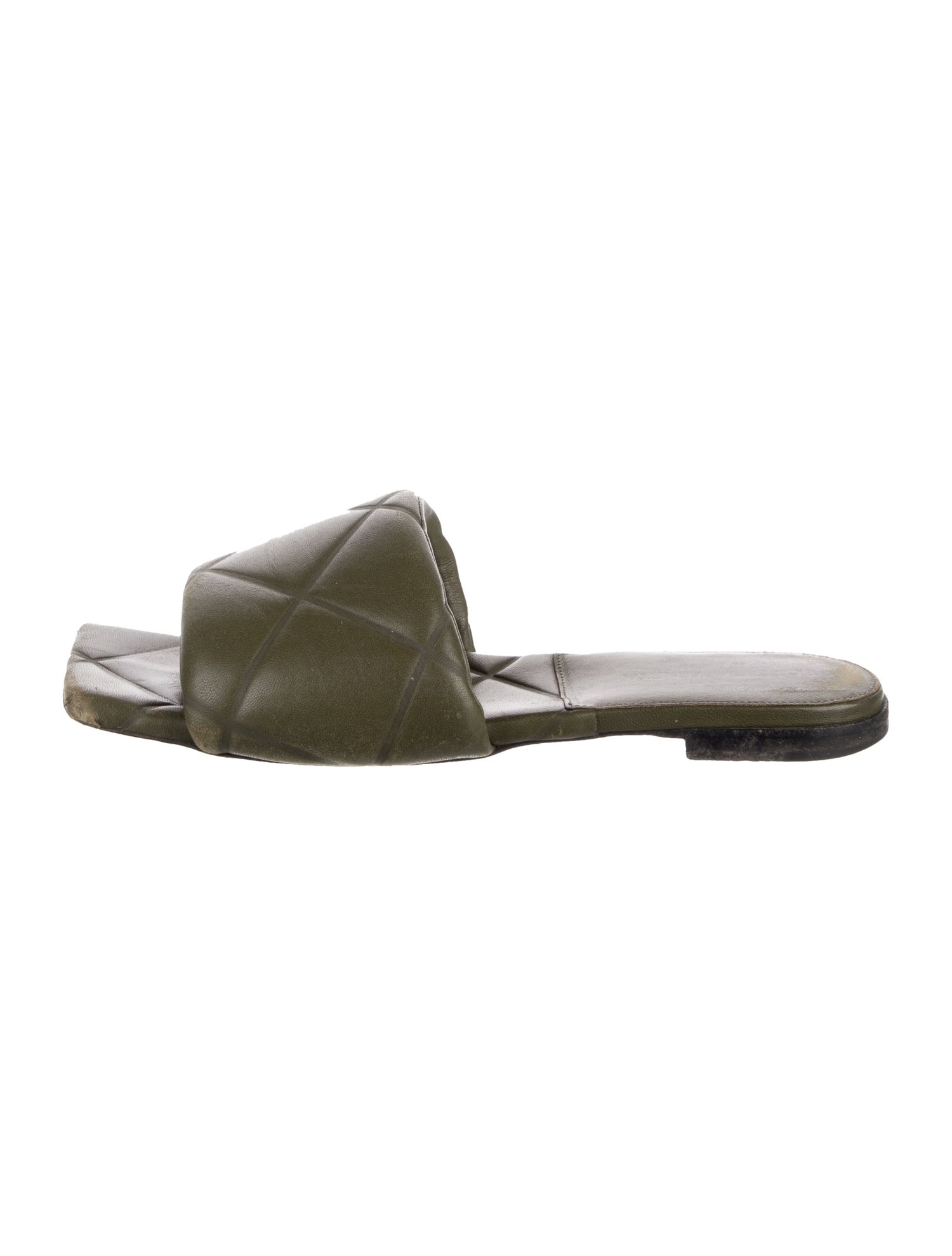 Bottega Veneta Quilted Pattern Leather Slides