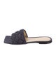 Bottega Veneta Padded Denim Quilted Pattern Slides