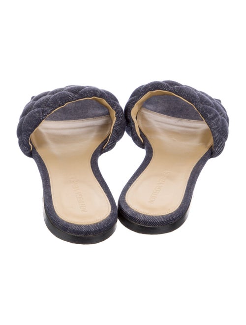 Bottega Veneta Padded Denim Quilted Pattern Slides