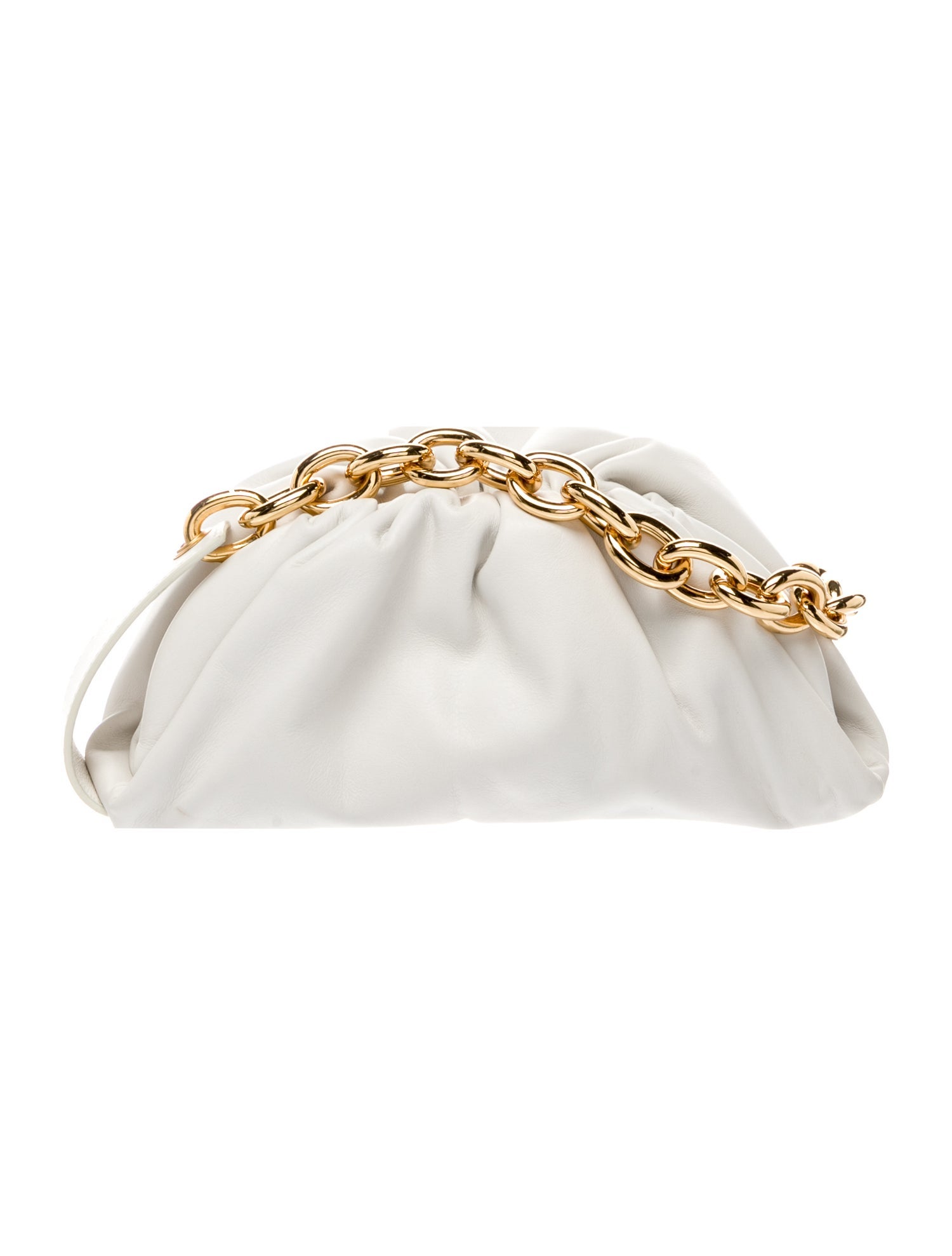 Bottega Veneta Leather The Pouch Chain Plaster