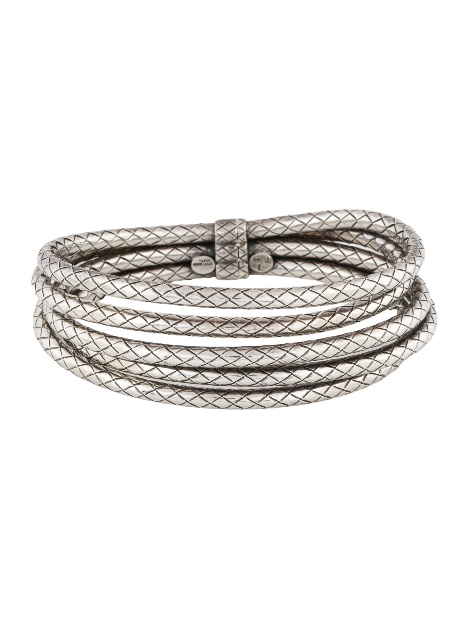 Bottega Veneta Embossed Intrecciato Multi-Strand Bracelet
