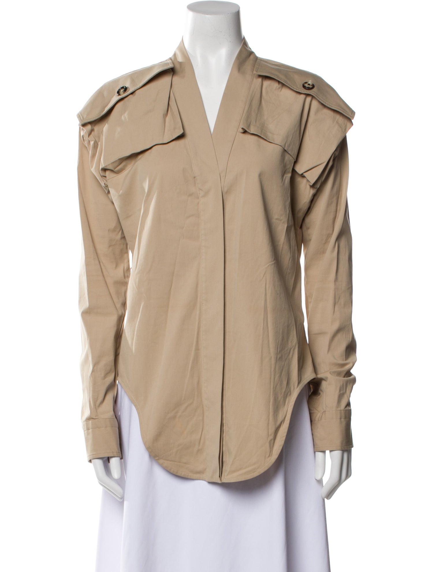 Bottega Veneta Long Sleeve Button-Up Top