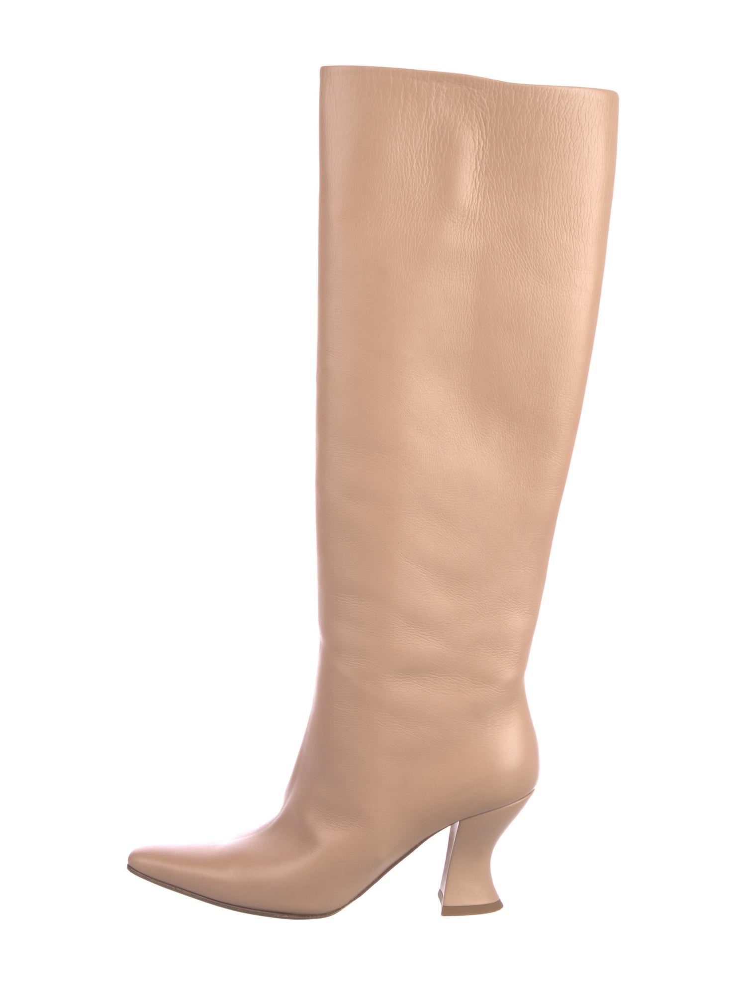 Bottega Veneta Almond Knee-High Leather Boots
