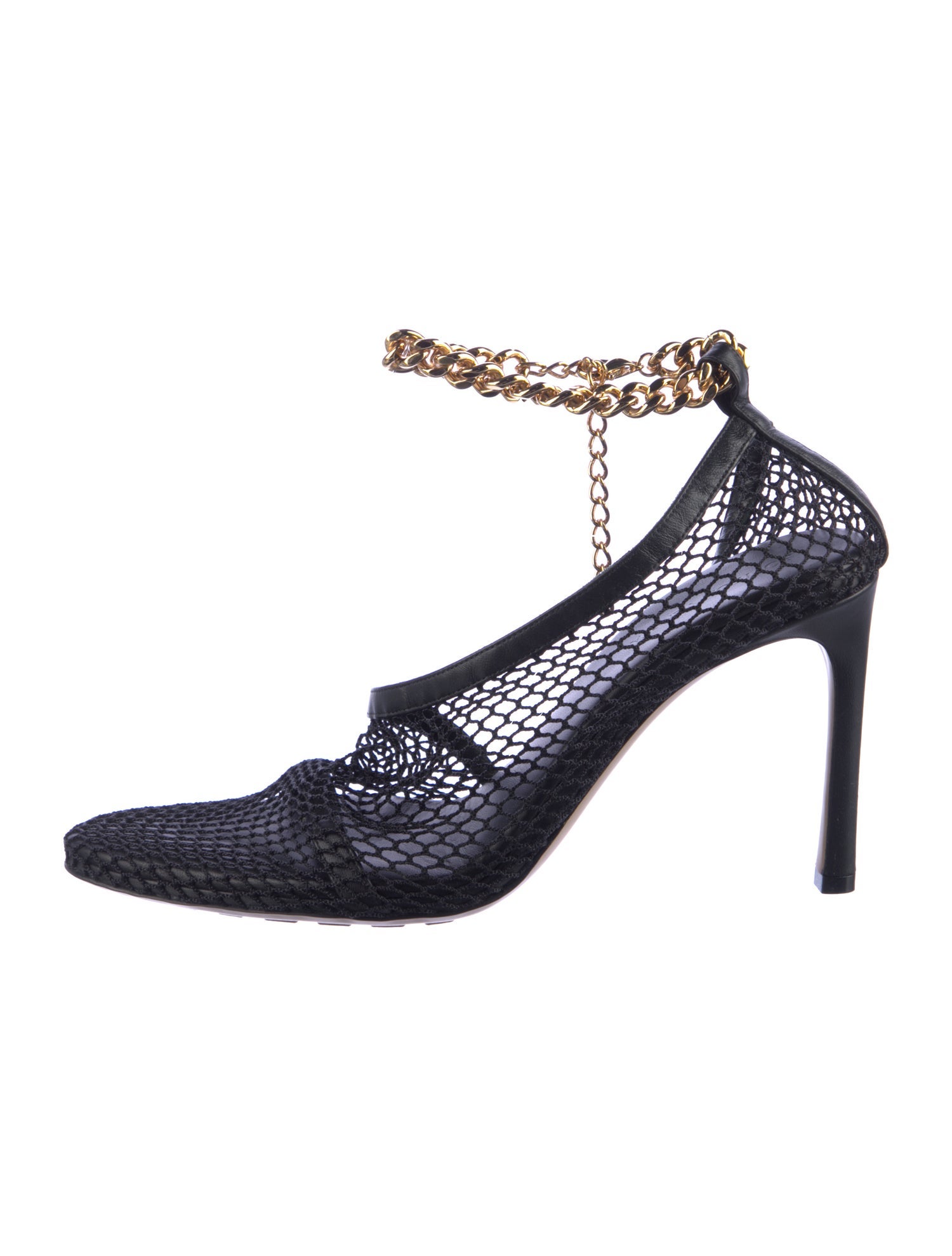 Bottega Veneta Mesh Chain-Link Accents Pumps