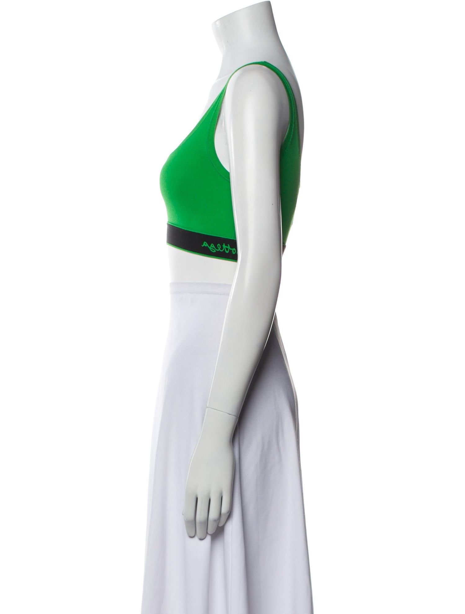 Bottega Veneta Scoop Neck Sleeveless Crop Top