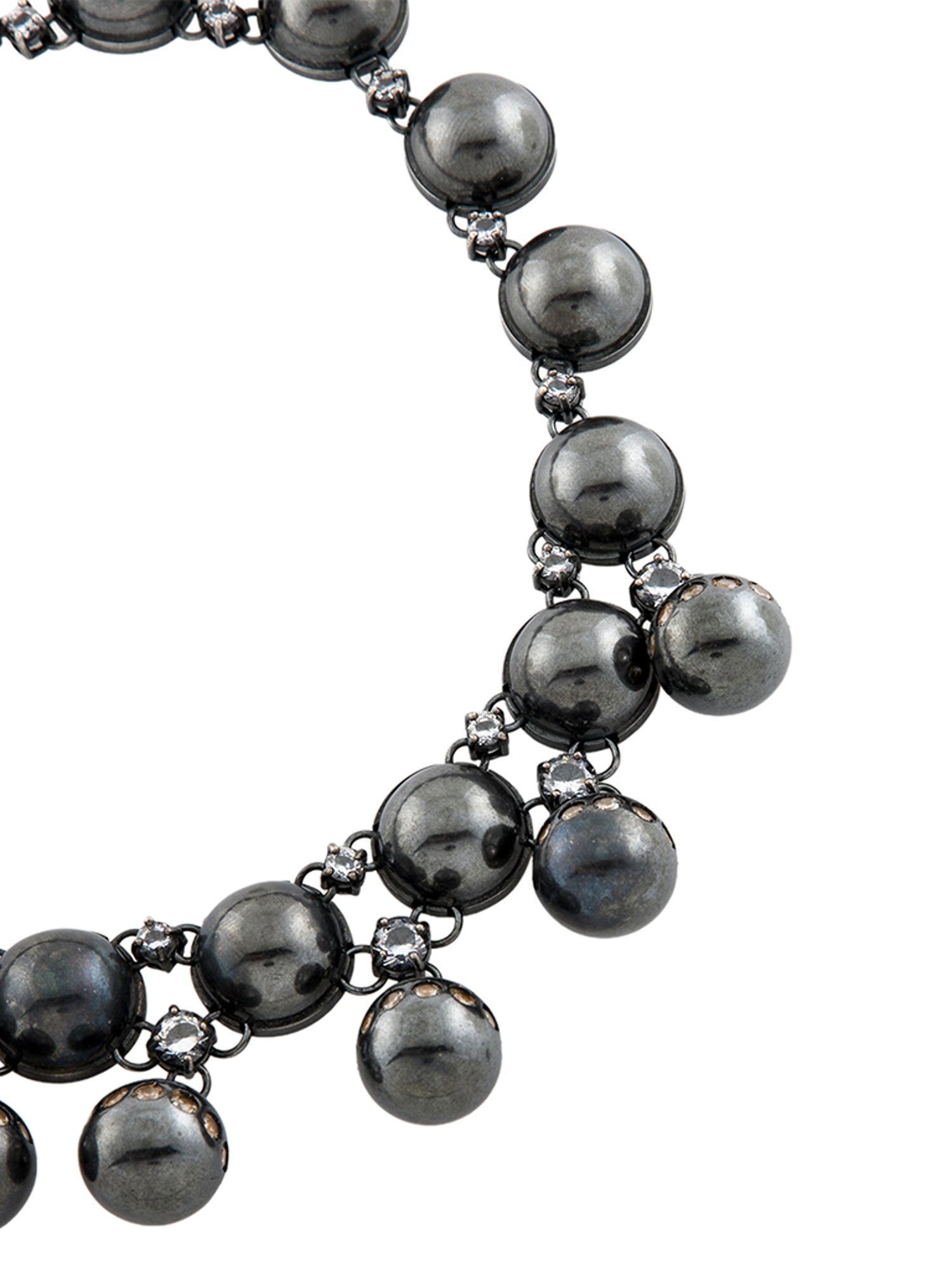 Bottega Veneta Cubic Zirconia Collar Necklace