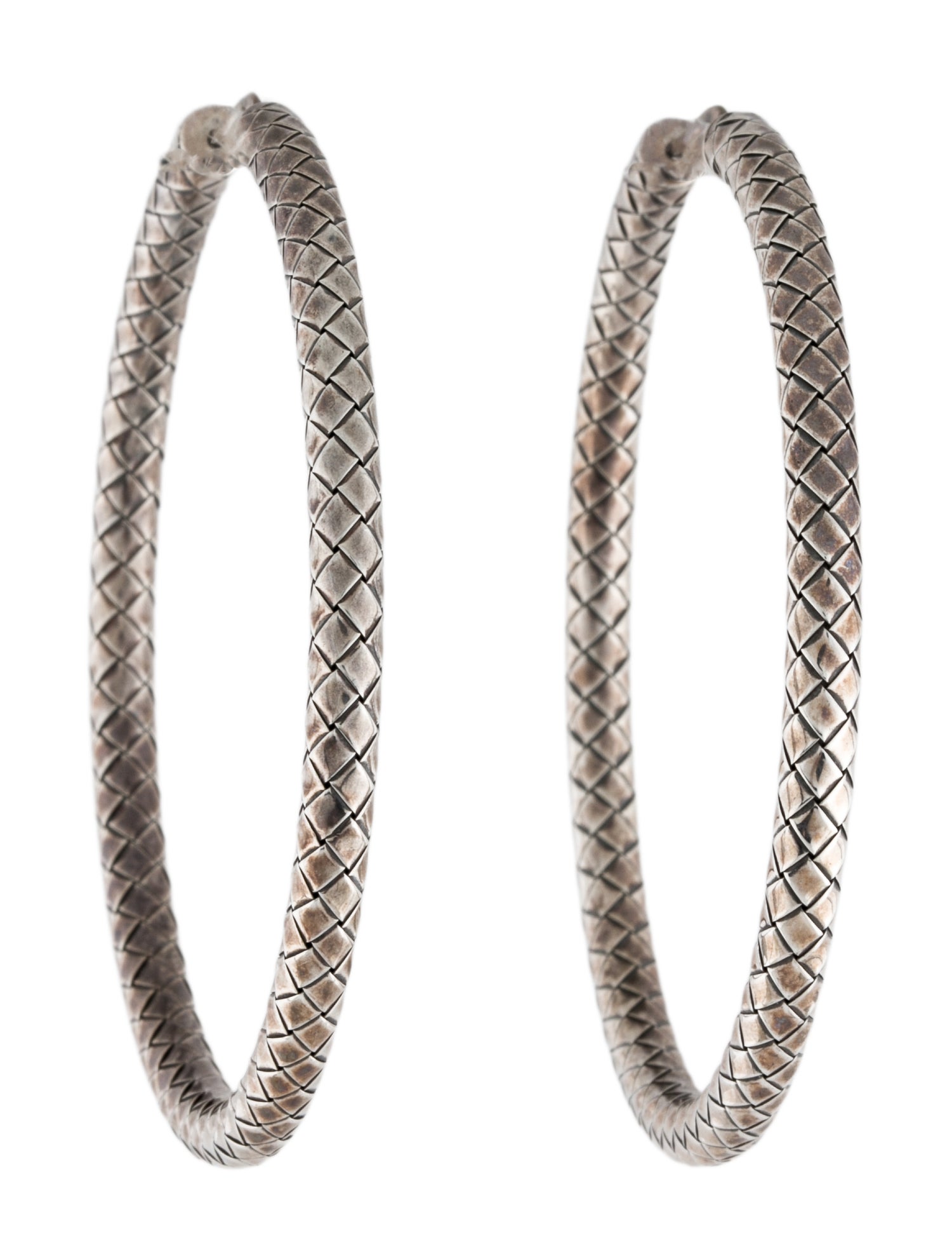 Bottega Veneta Intrecciato Hoop Earrings