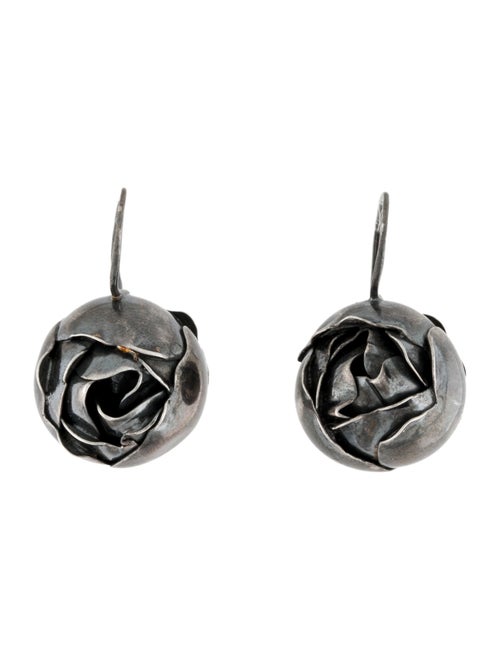 Bottega Veneta Rose Bud Drop Earrings