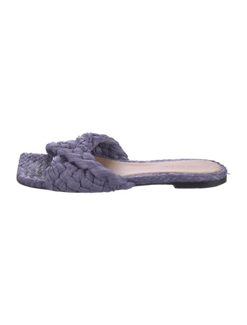 Bottega Veneta Raffia Stretch Intrecciato Weave Slides