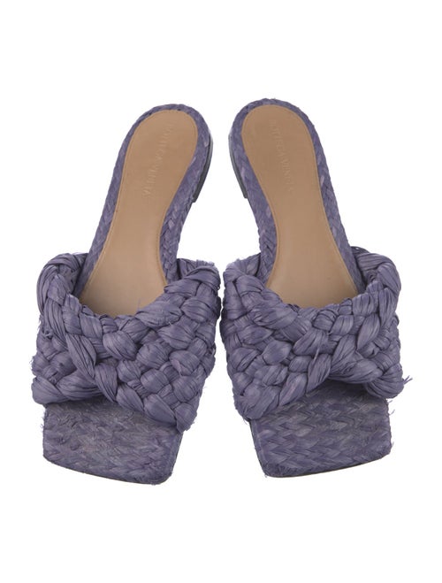 Bottega Veneta Raffia Stretch Intrecciato Weave Slides