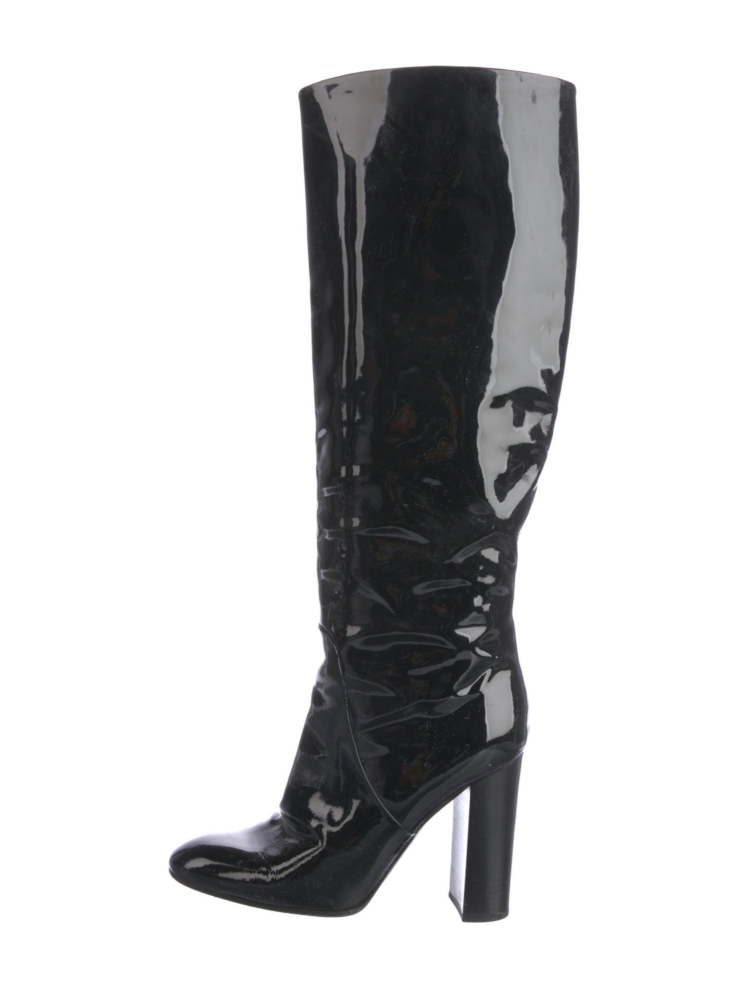 Bottega Veneta Patent Leather Lace-Up Boots
