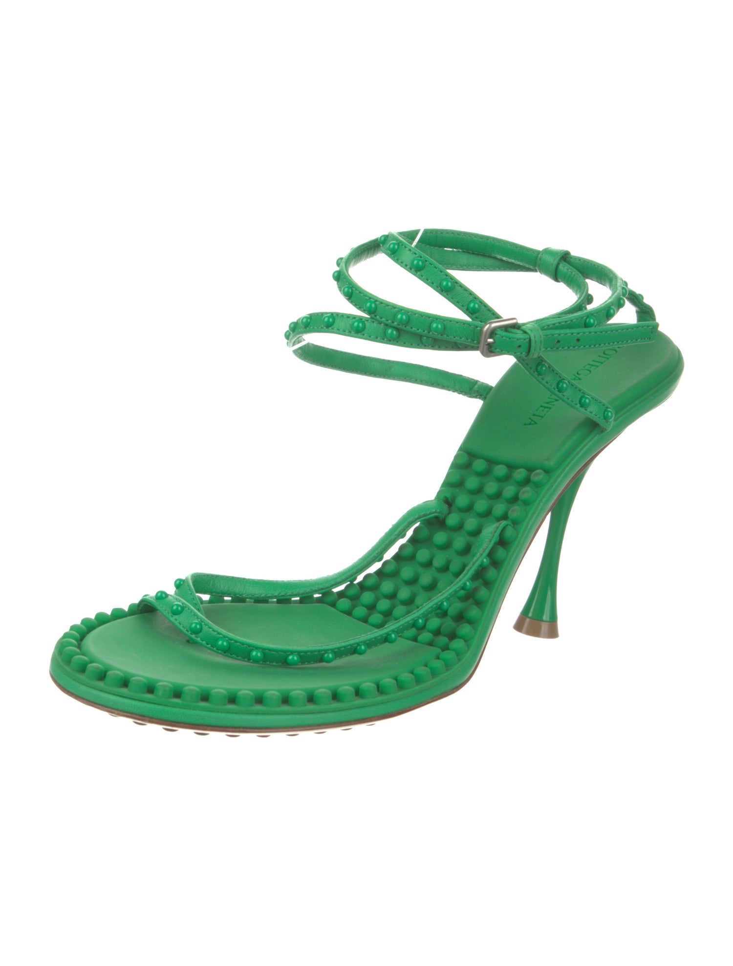 Bottega Veneta Leather Studded Accents Sandals