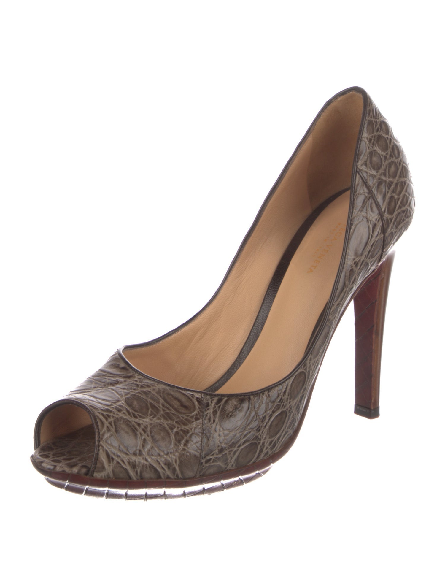 Bottega Veneta Vintage Alligator Pumps