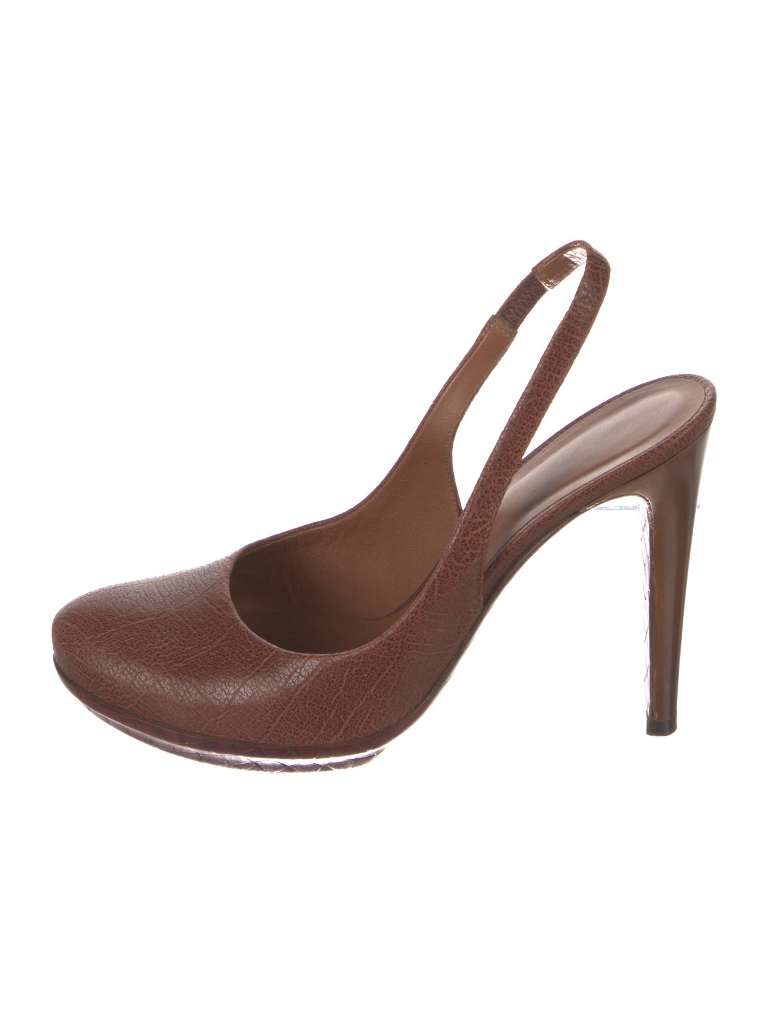 Bottega Veneta Leather Slingback Pumps