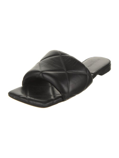 Bottega Veneta Metallic Intrecciato Leather Slides