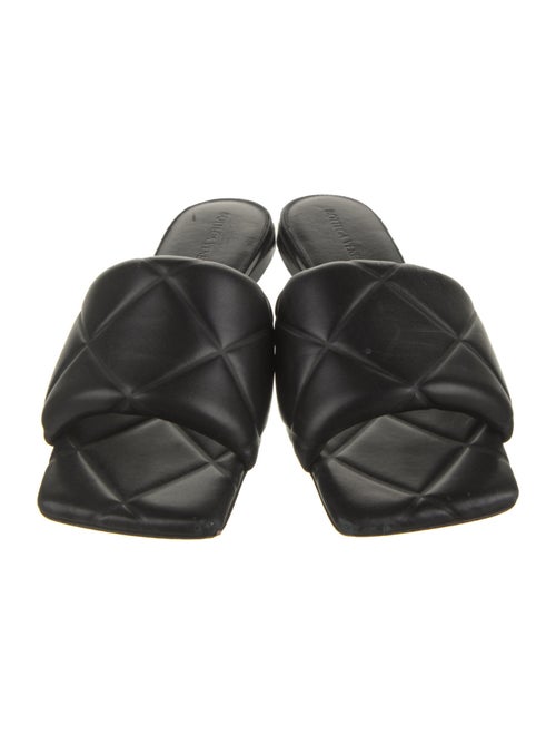 Bottega Veneta Metallic Intrecciato Leather Slides
