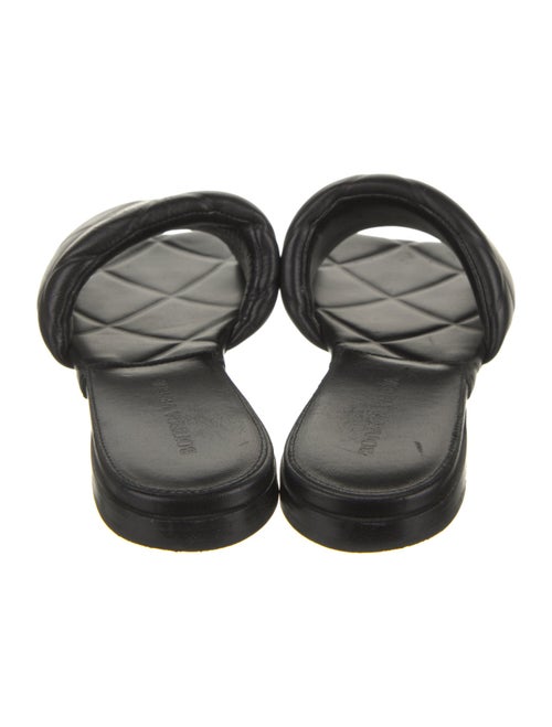 Bottega Veneta Metallic Intrecciato Leather Slides