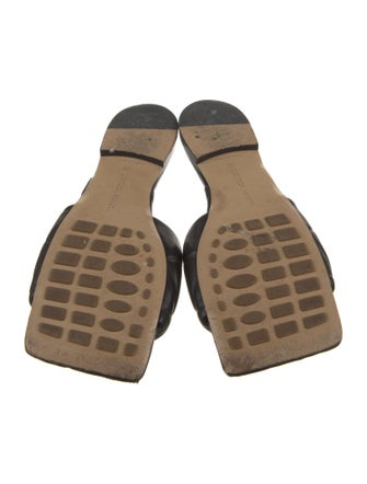 Bottega Veneta Metallic Intrecciato Leather Slides