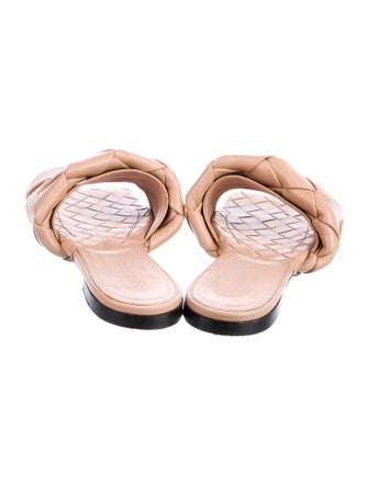 Bottega Veneta Intrecciato Weave Leather Slides