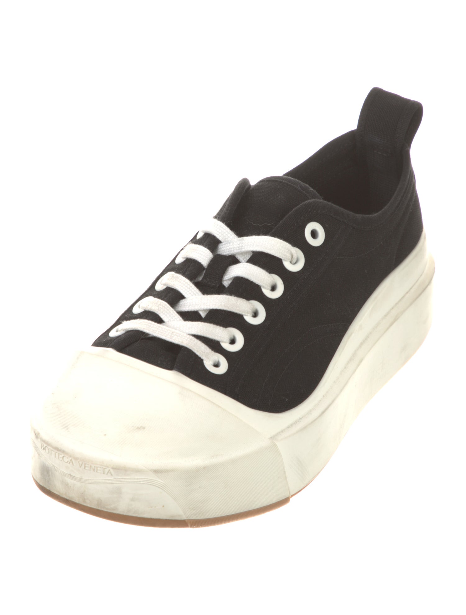 Bottega Veneta Canvas Colorblock Pattern Sneakers