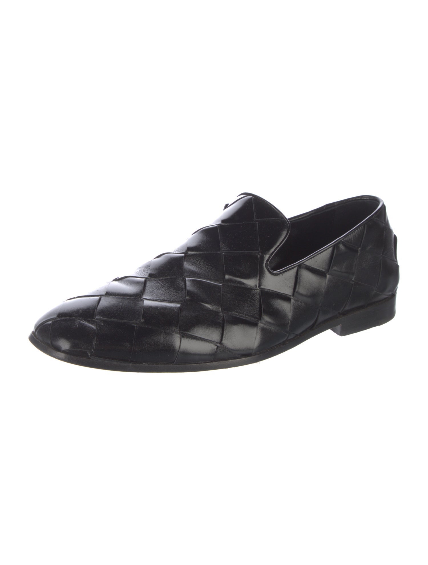 Bottega Veneta Intrecciato Weave Leather Loafers